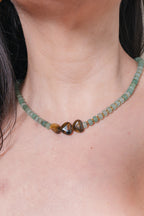 Green Aventurine with Tiger's Eye Necklace