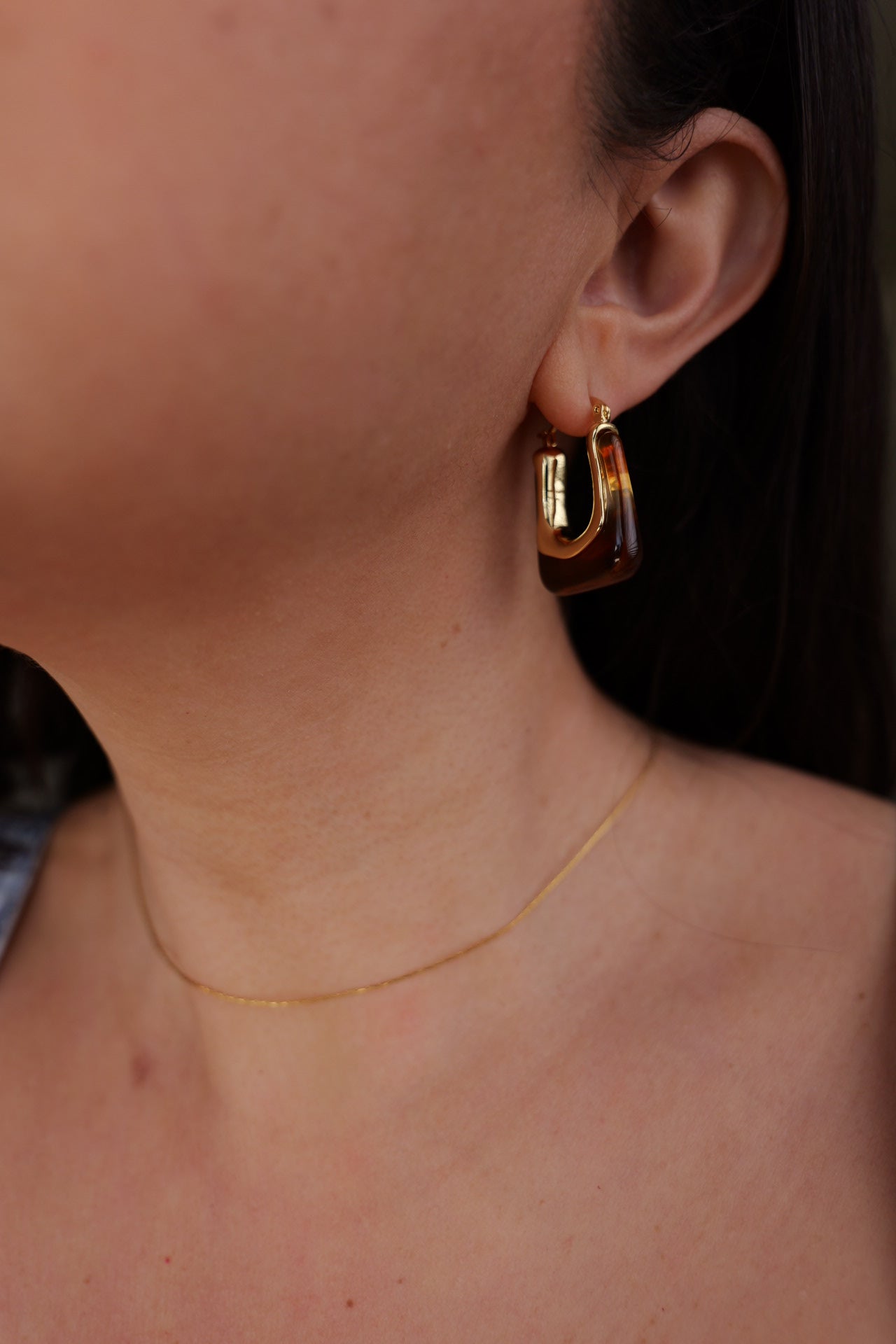 Talia 18K Gold U-Shaped Boho Hoop Earring