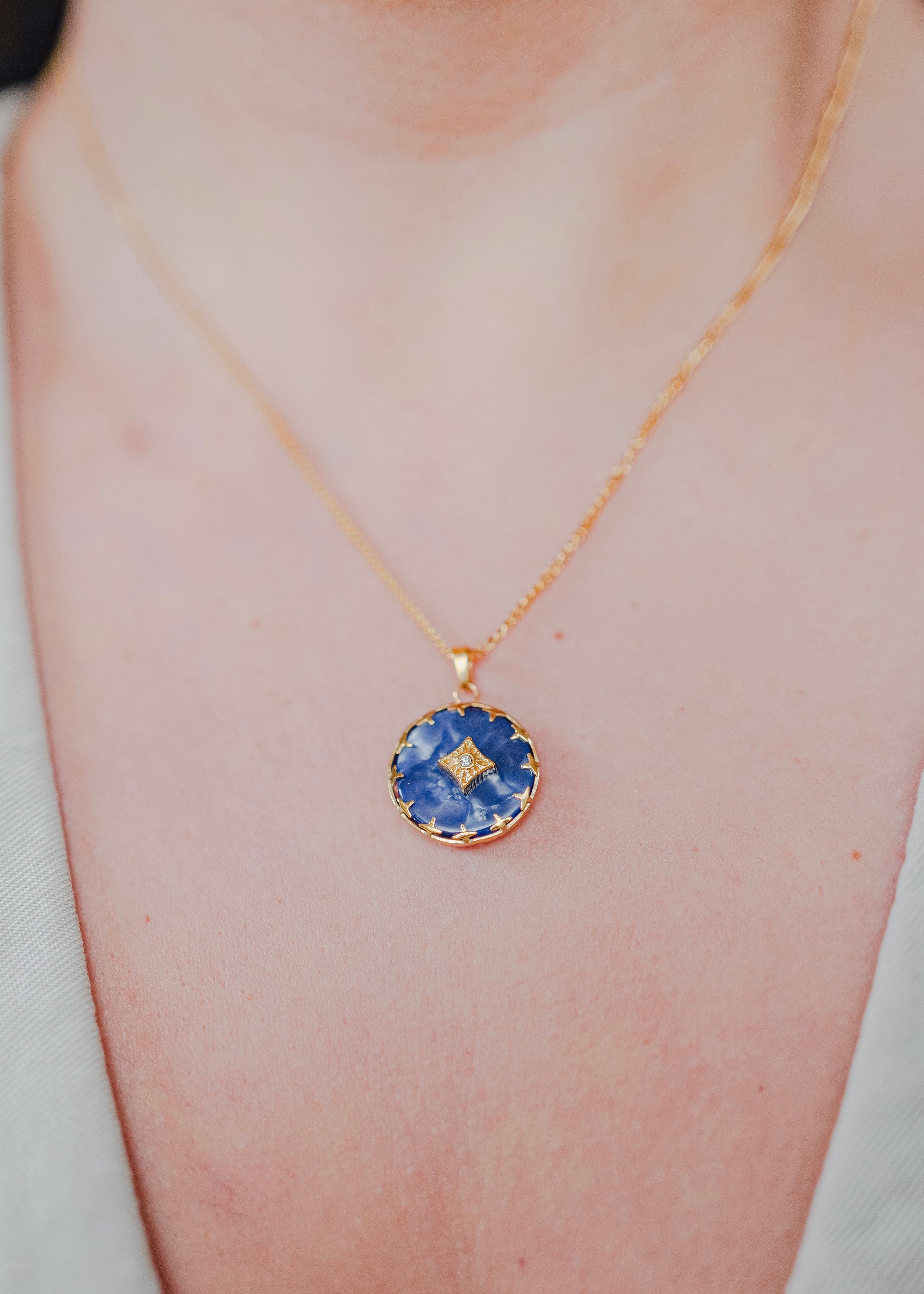 Capri 18K Non-Tarnish Gemstone Round Necklace