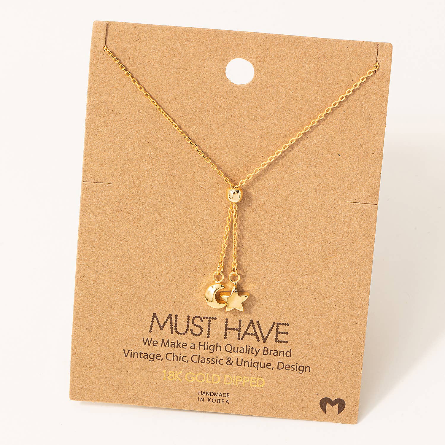 Mini Moon And Star Lariat Y Necklace