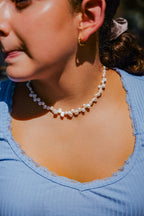 Olivia Baroque Freshwater Pearls Choker 14.5"
