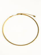 Sylvie 18K Gold Stainless Steel Non-Tarnish Herringbone Necklace
