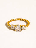 Niza 18K Gold Non-Tarnish CZ Statement Ring