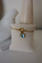 Paperclip Stainless Steel Charm Holder Bracelet