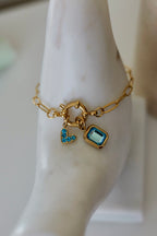 Paperclip Stainless Steel Charm Holder Bracelet