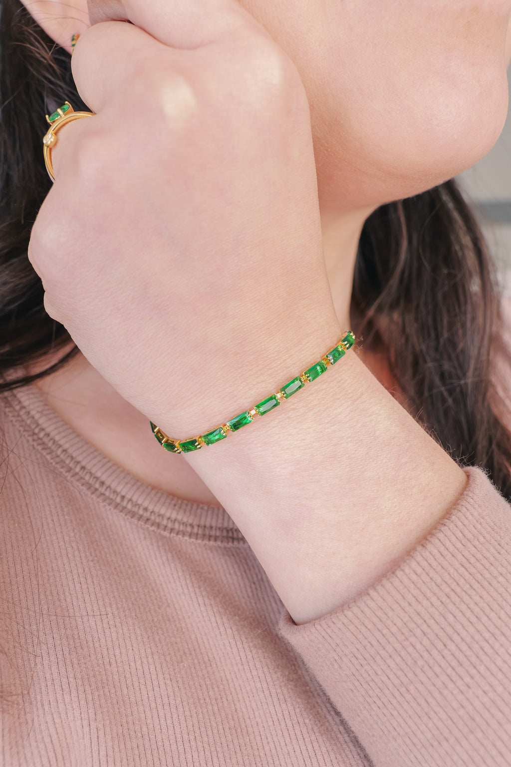 Ivy Emerald Green Tennis Bracelet