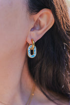 Santorini-Enamel Statement Earrings – Non-Tarnish Waterproof Stainless Steel Earrings