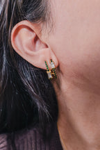 Ivy Emerald Green Cz Hoops
