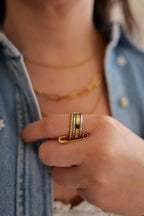 Mixed Tones Stackable Ring