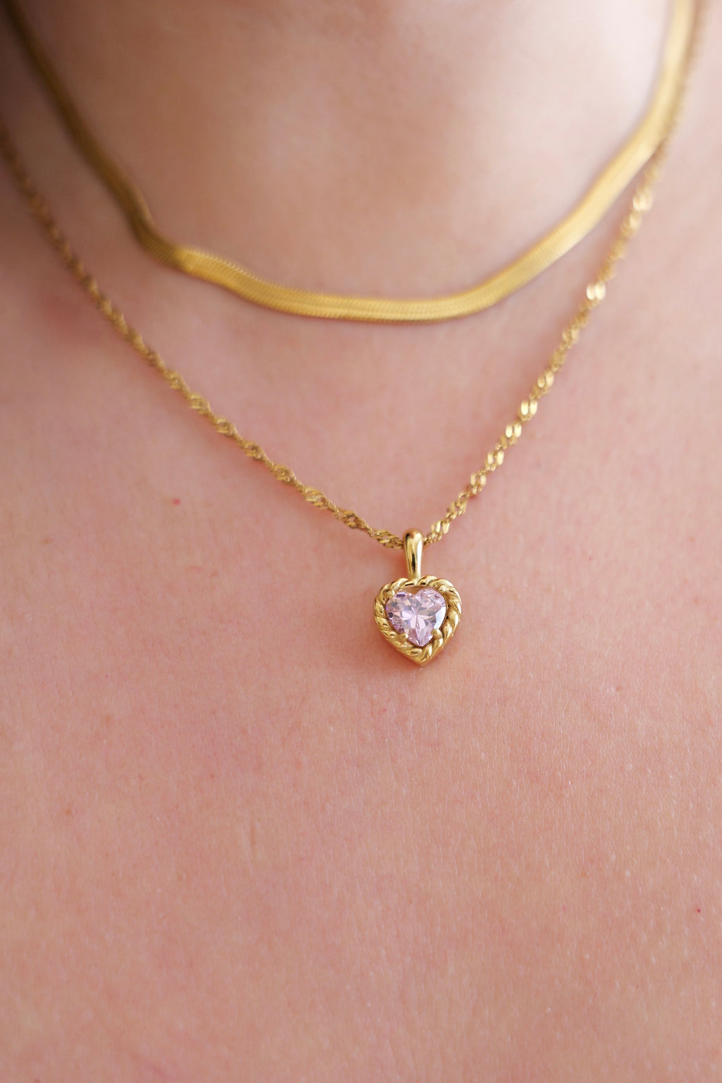 Emily Stainless Steel Heart Pendant Necklace