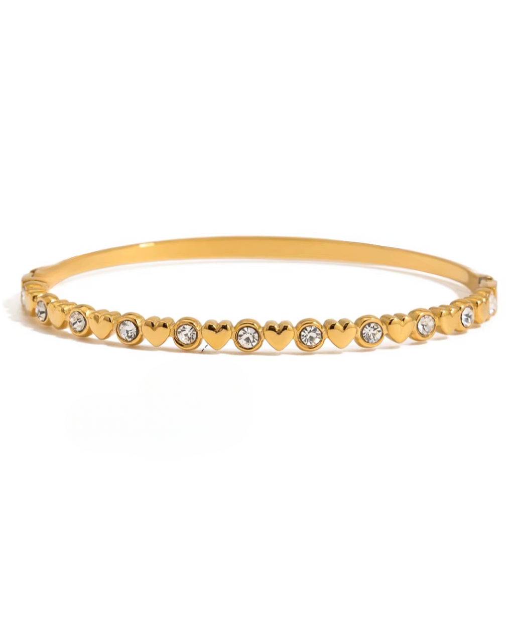 Abby Petite Hearts Stainless Steel Bangle