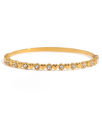 Abby Petite Hearts Stainless Steel Bangle
