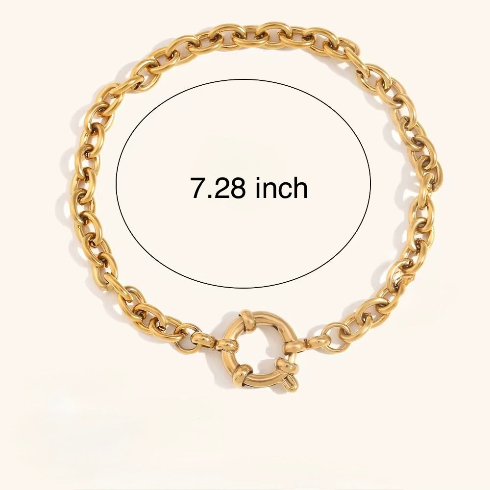 Stainless Steel Charm Holder Bracelet