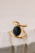 Midnight Muse Stainless Steel Adjustable Vintage Ring