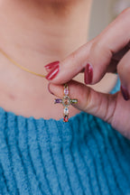 Valentina Gold Cross Pendant Necklace – Non-Tarnish Waterproof Necklace