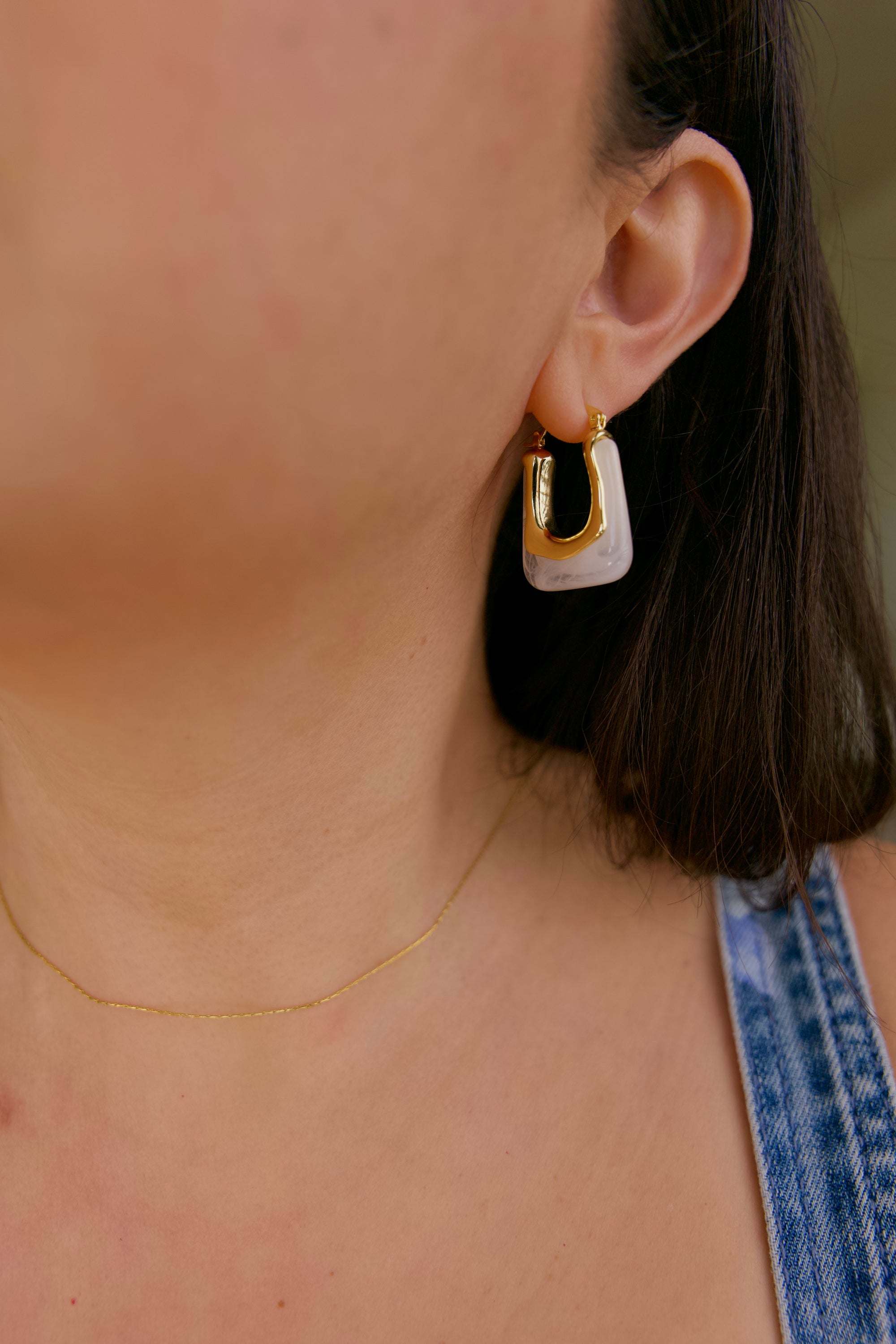Talia 18K Gold U-Shaped Boho Hoop Earring