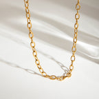 Isla Gold Link Chain Necklace – 18K Gold Waterproof Stainless Steel