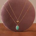 Spring duo Natural Amazonite Necklace