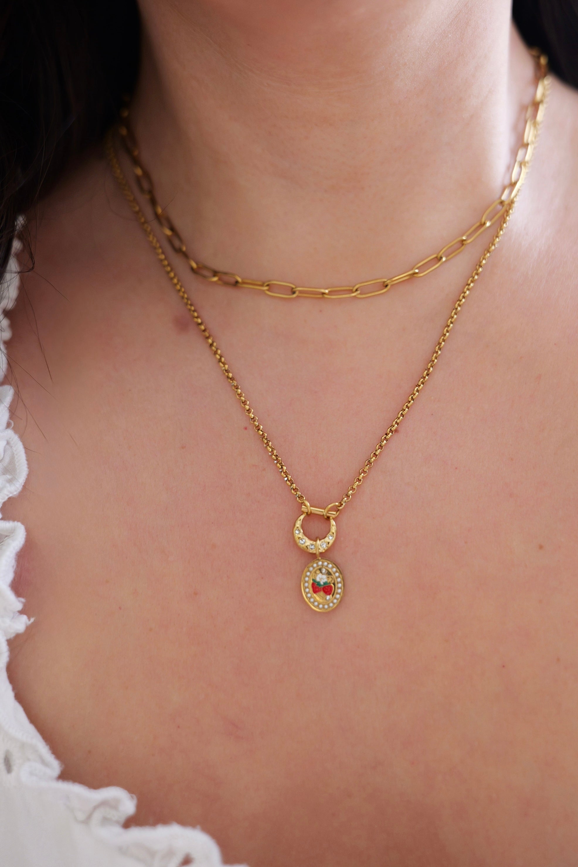 Florence Strawberry Stainless Steel  Necklace