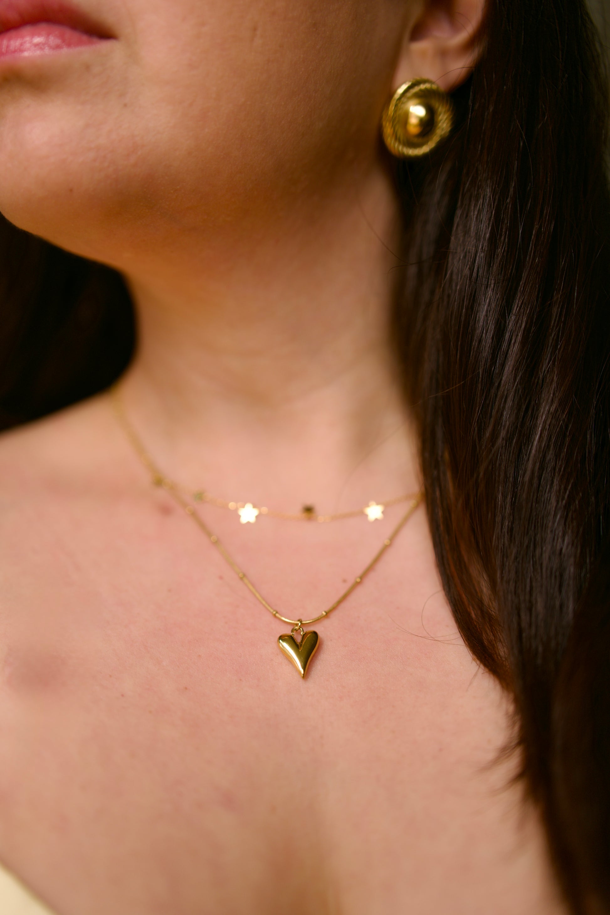 Bay 18K Gold Non-Tarnish Heart Necklace