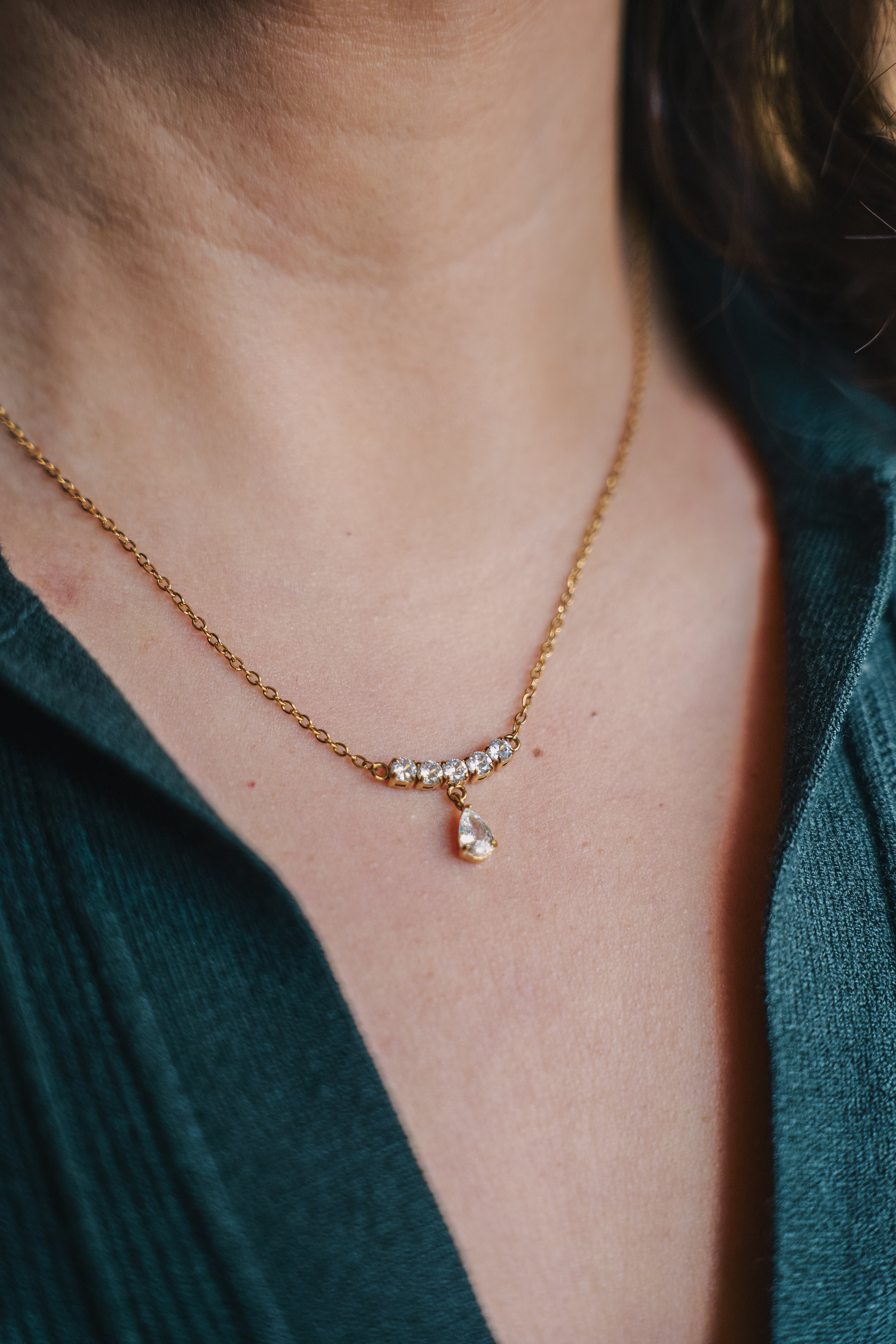 Claire Stainless Steel Dainty Necklace