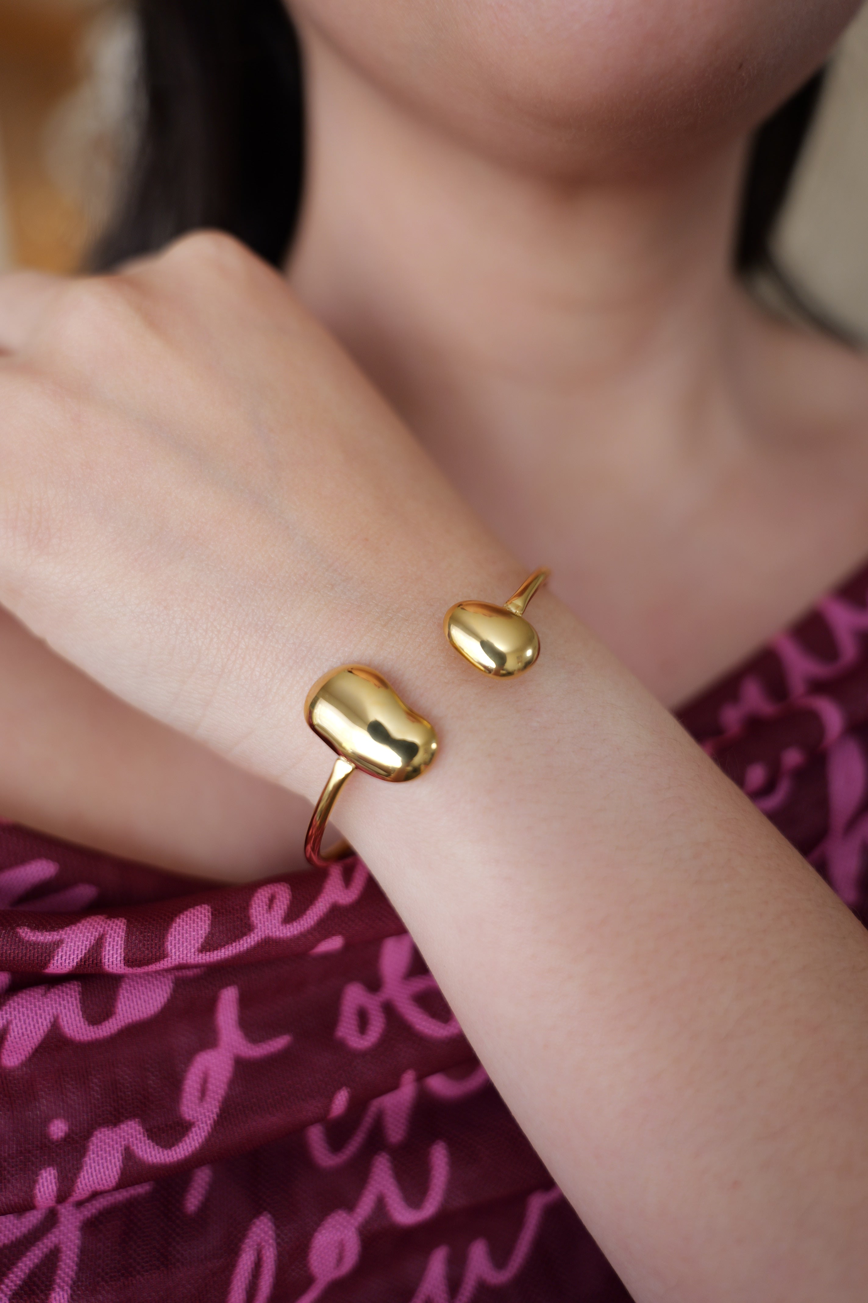 Mazie 18K Non-Tarnish Round Thin Bracelet