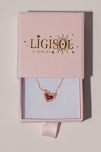 Firenze Pomegranate Red CZ 925 Sterling Silver Necklace