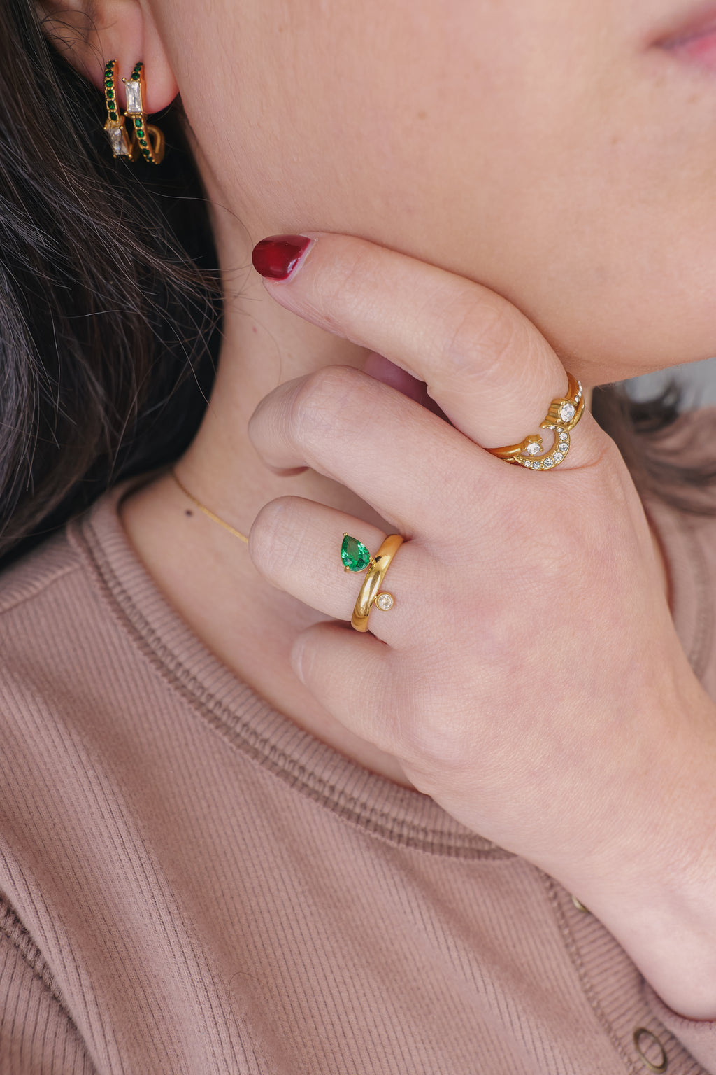 Ivy Ring – Emerald Green Sparkle