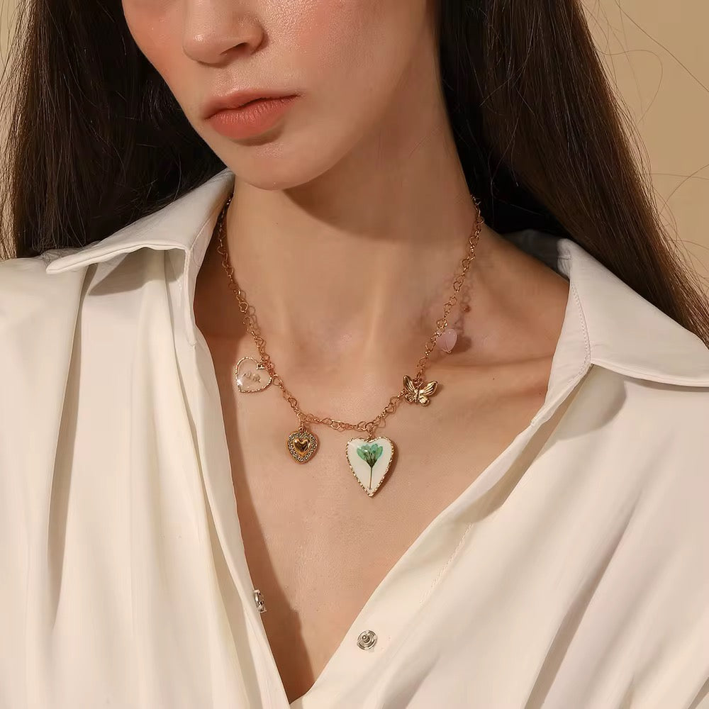 Charmed-Stainless Steel Charm Necklace