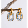 Santorini-Enamel Statement Earrings – Non-Tarnish Waterproof Stainless Steel Earrings