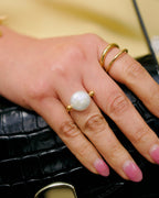 Déodat 18K Gold Non-Tarnish Baroque Pearl Ring