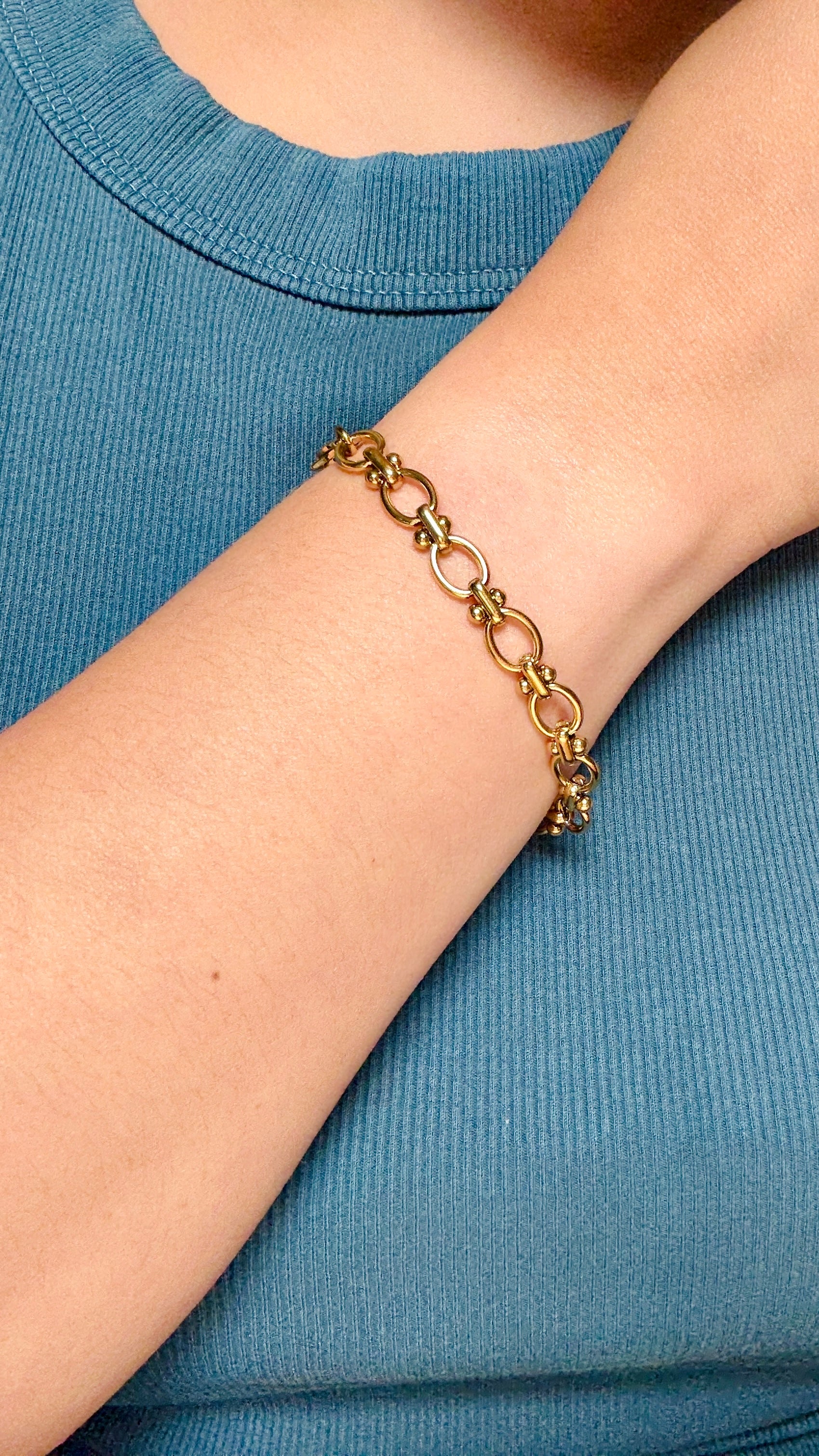Dawson 18K Gold Non-Tarnish Braided Chain Bracelet