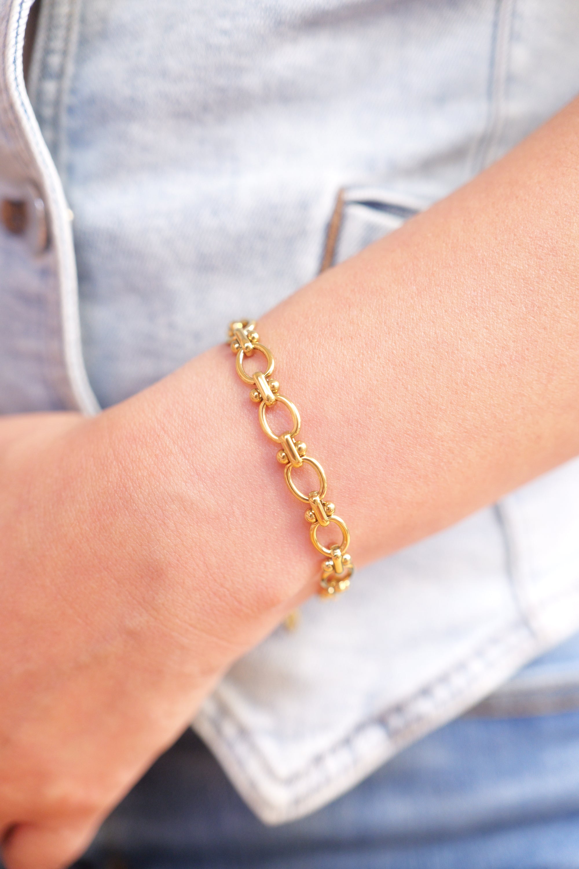 Dawson 18K Gold Non-Tarnish Braided Chain Bracelet