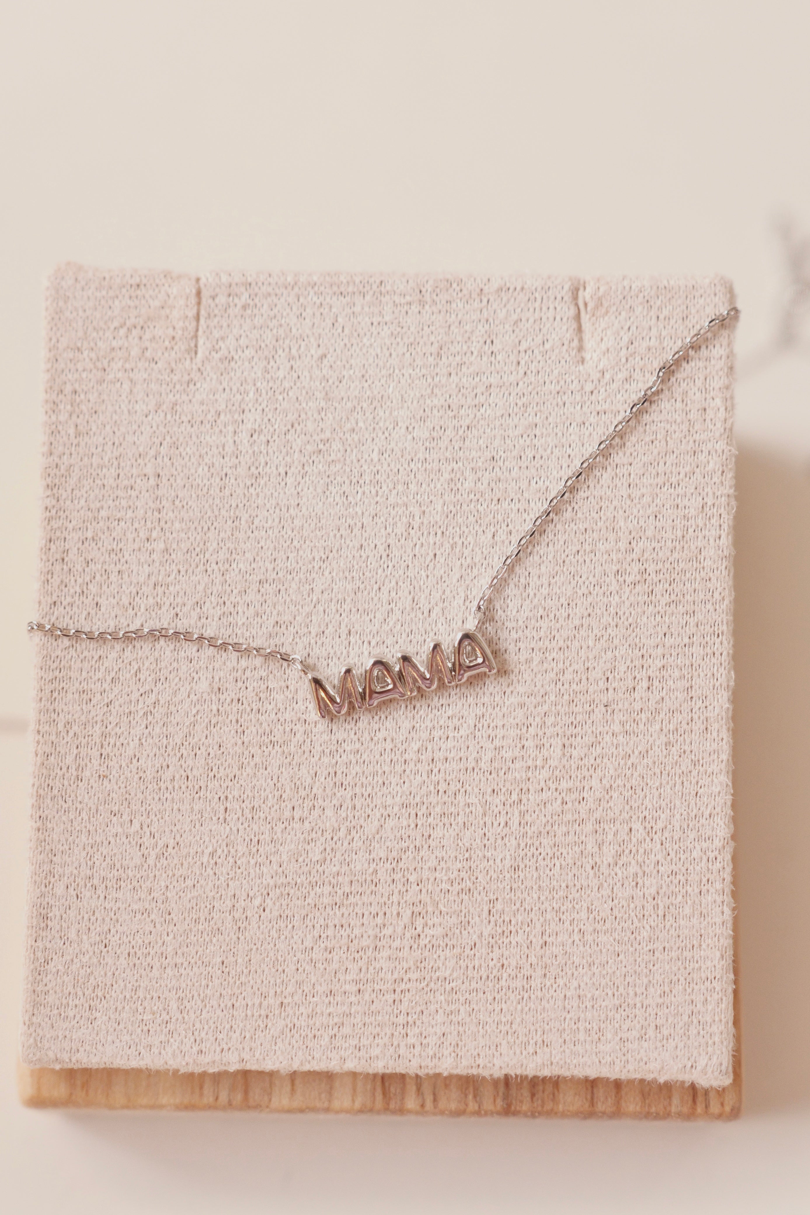 Gold Dipped Bubble Mama Pendant Necklace