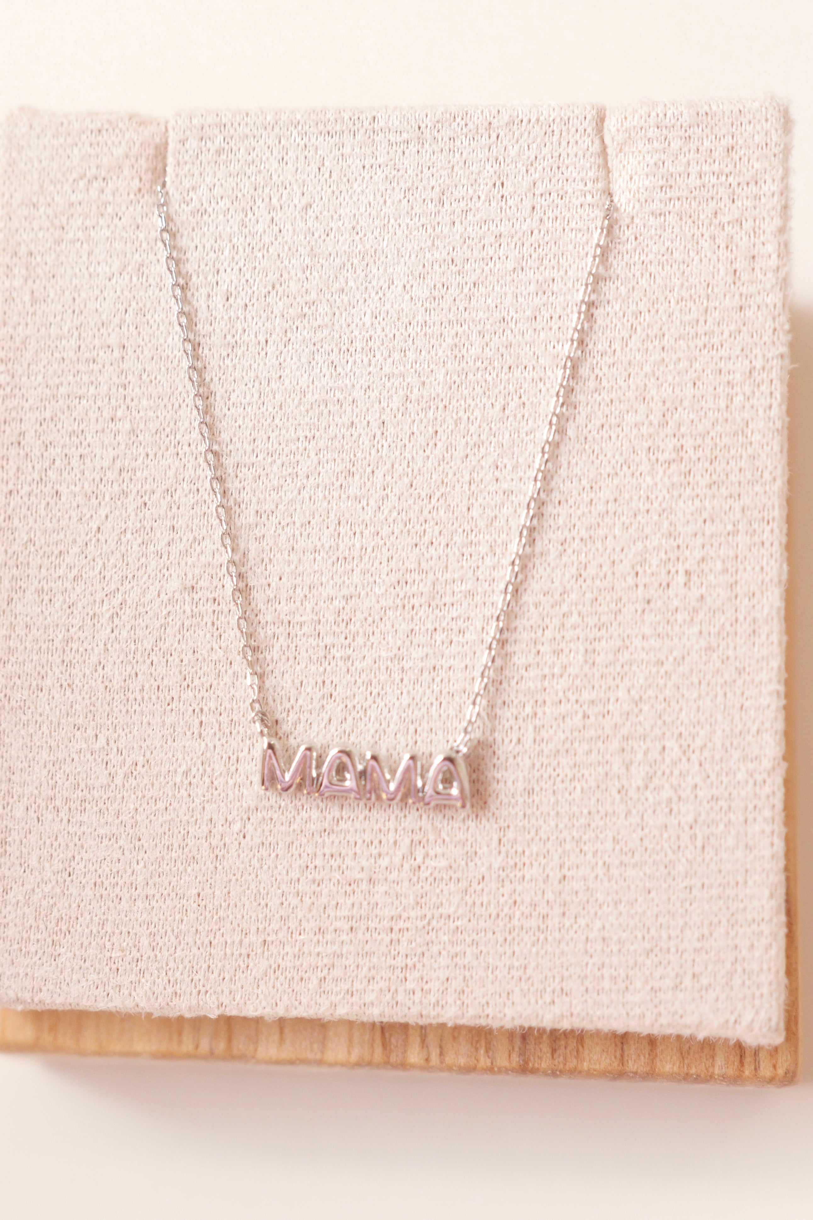 Gold Dipped Bubble Mama Pendant Necklace