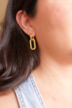 Kate 18K Non-Tarnish Double Chain Hoop Earring