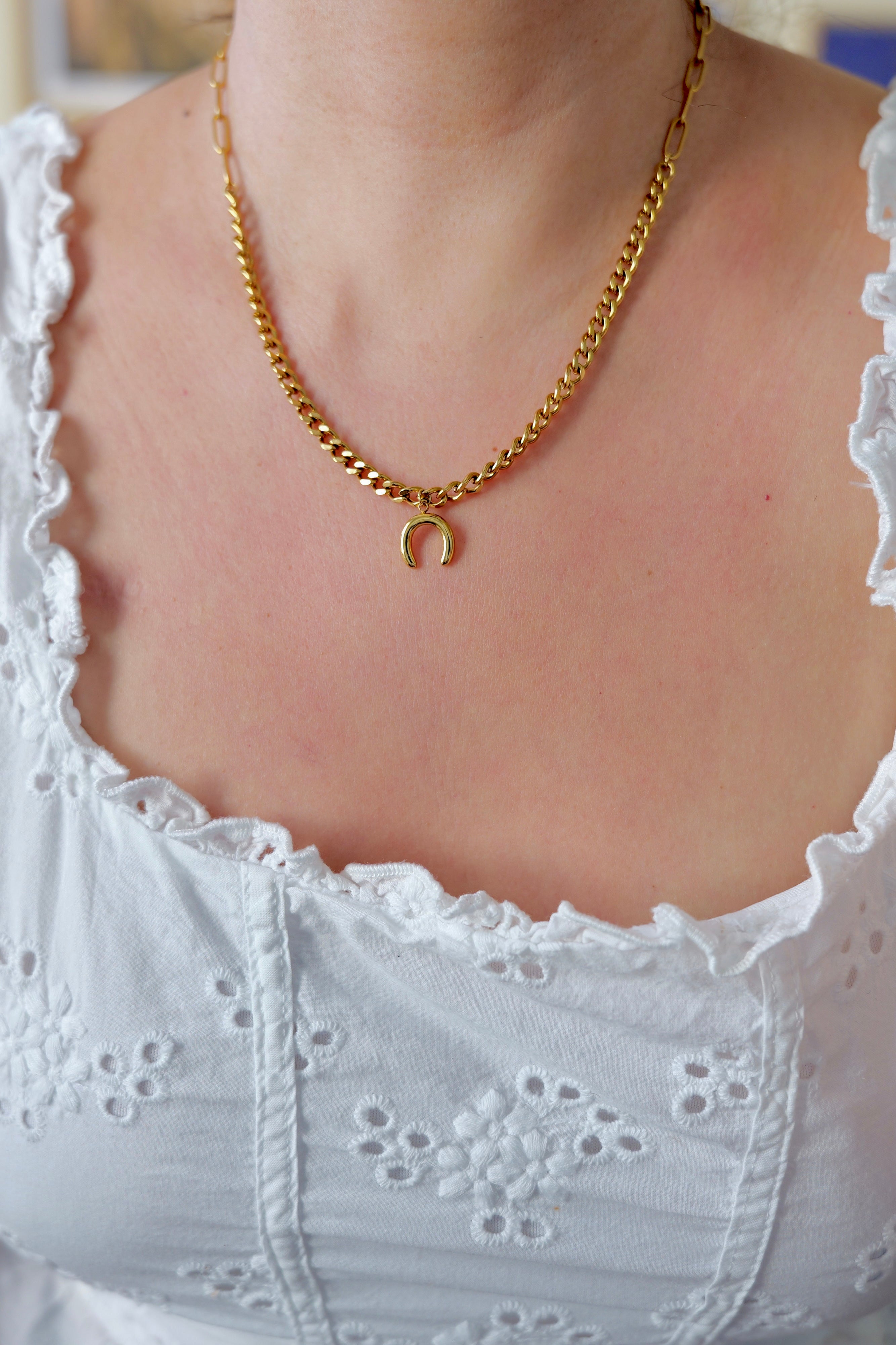 Lucky Charm Horseshoe Necklace