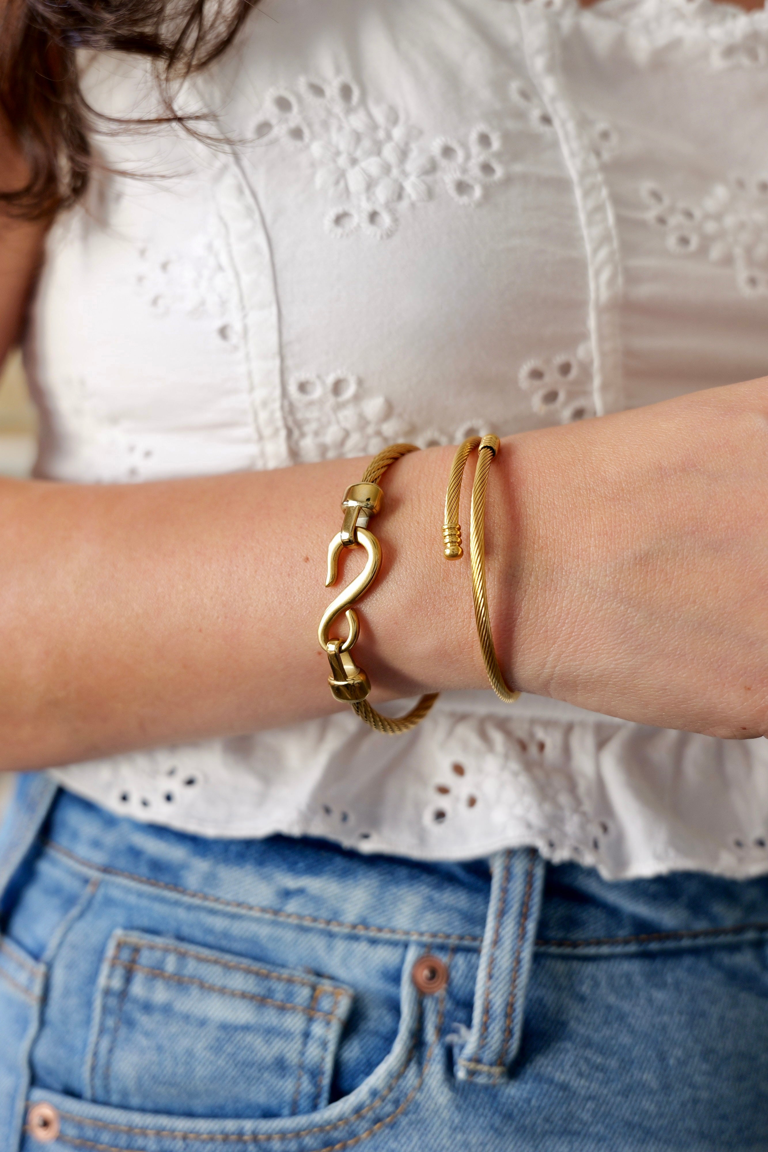 Sammy Open Spiral Bangle Bracelet