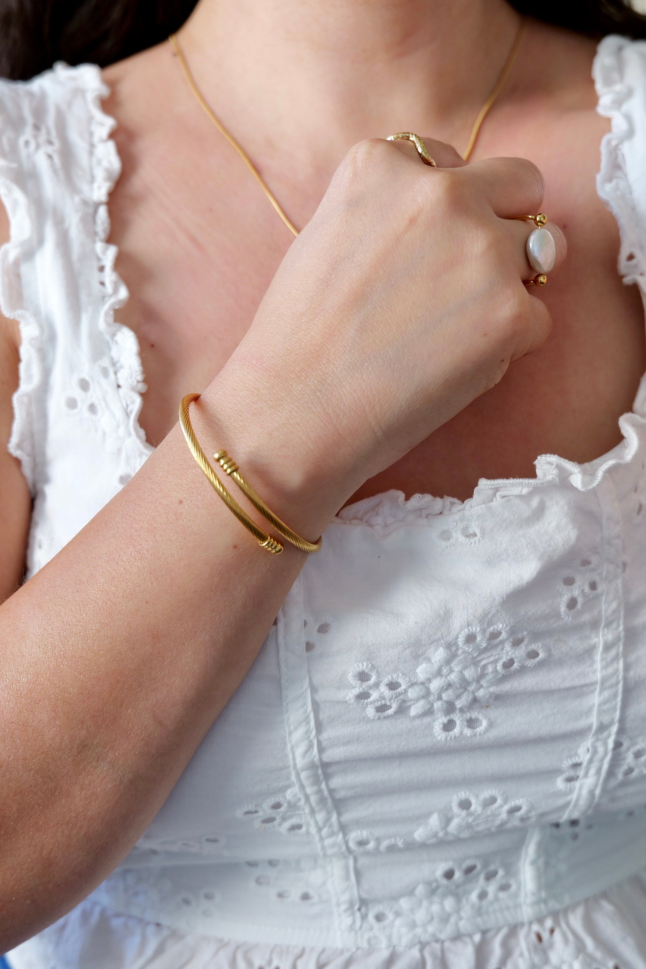 Sammy Open Spiral Bangle Bracelet