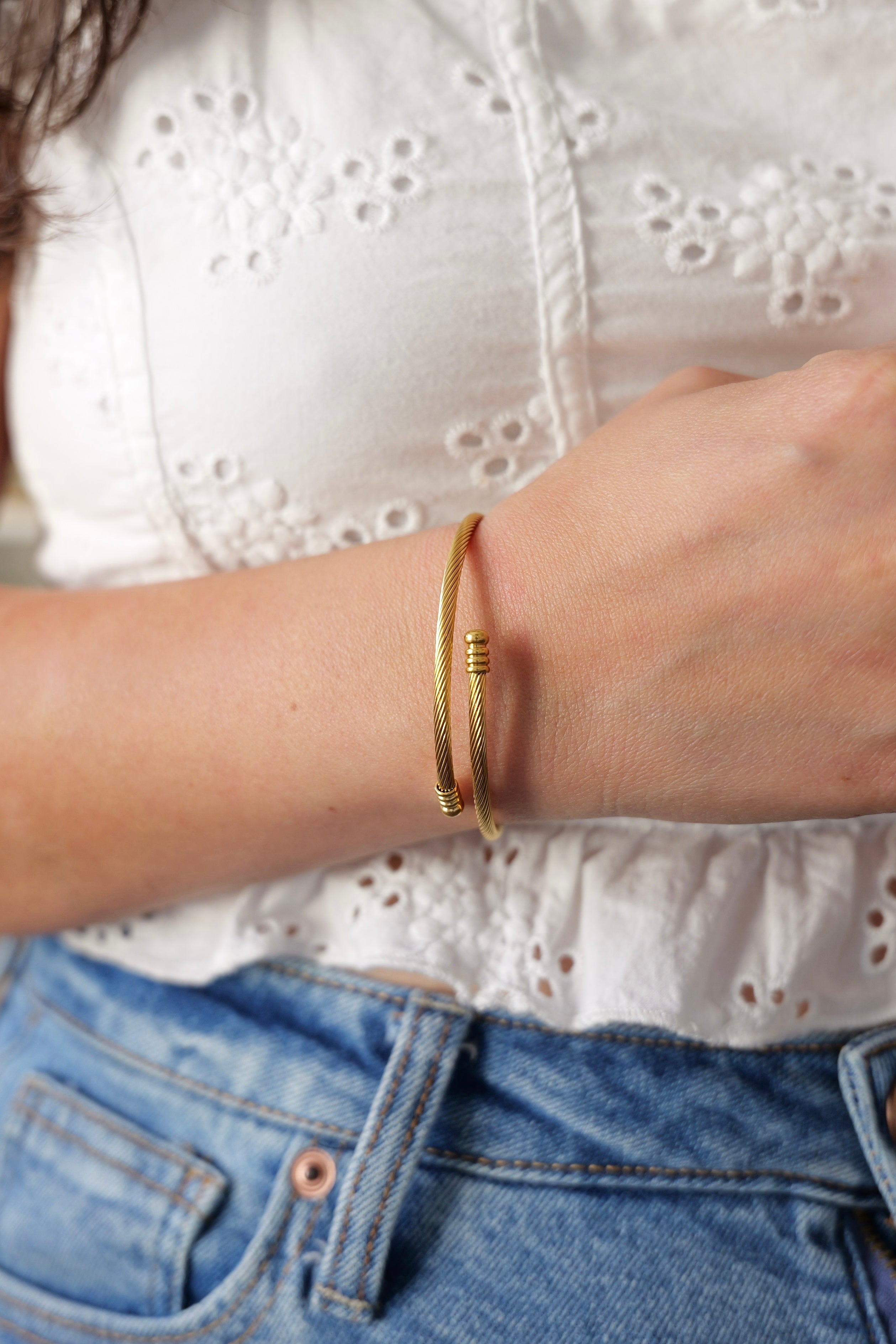 Sammy Open Spiral Bangle Bracelet