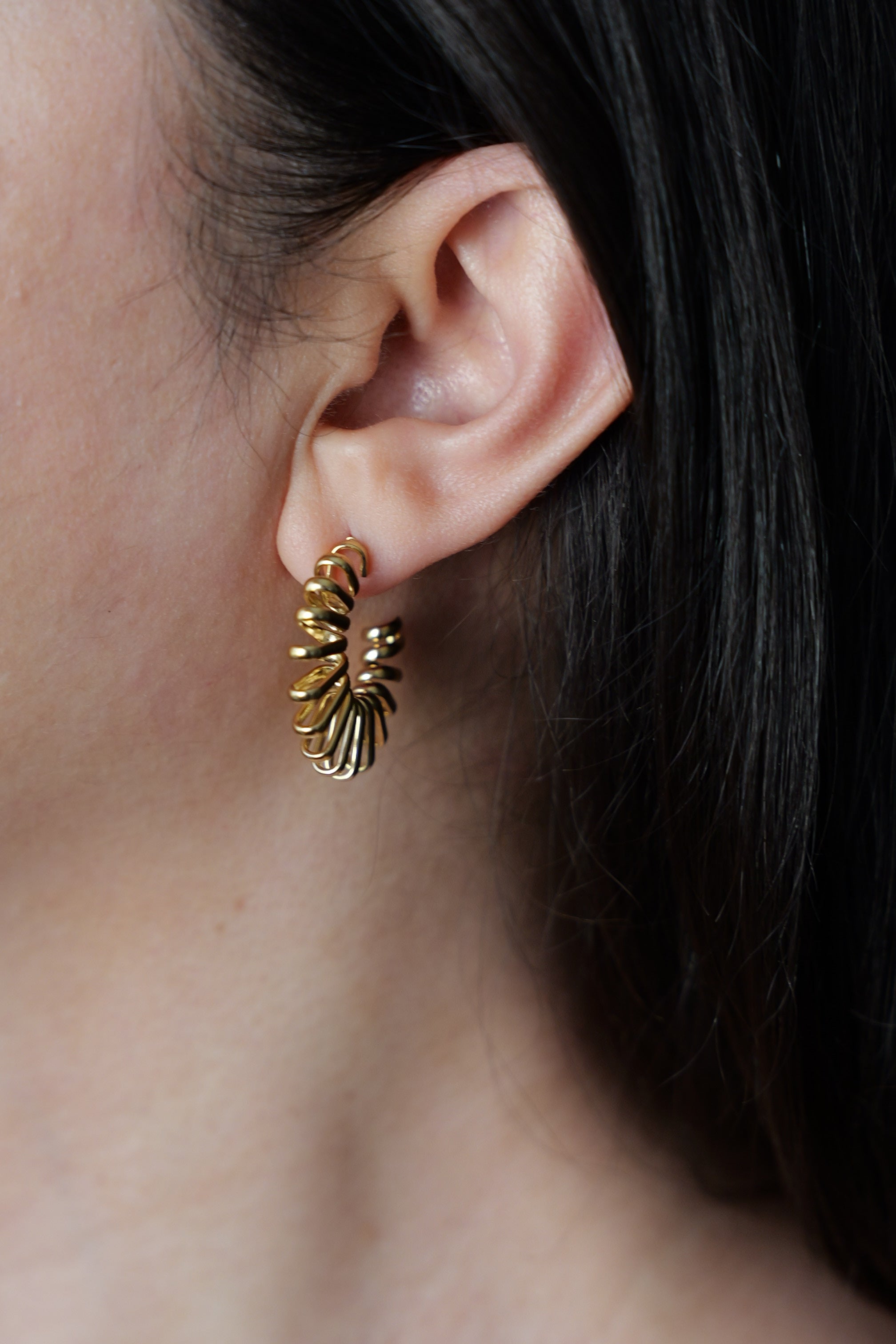 Cami 18K Gold Plated Stainless Steel Hoop Earrings