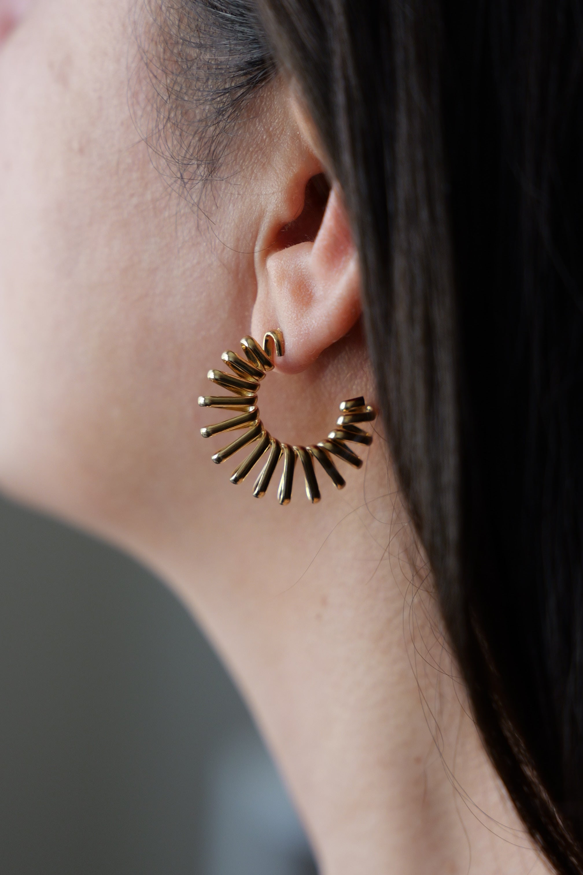 Cami 18K Gold Plated Stainless Steel Hoop Earrings