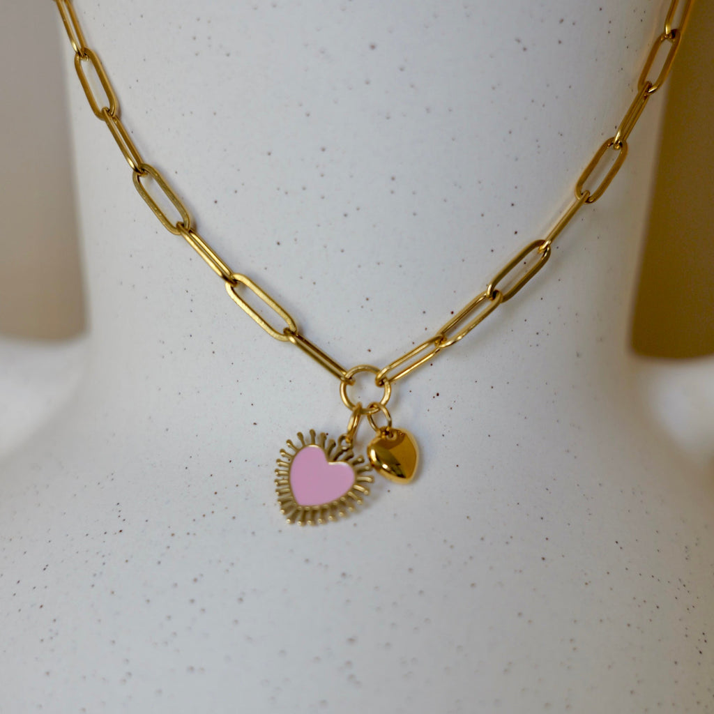 Spark of the day paper clip necklace