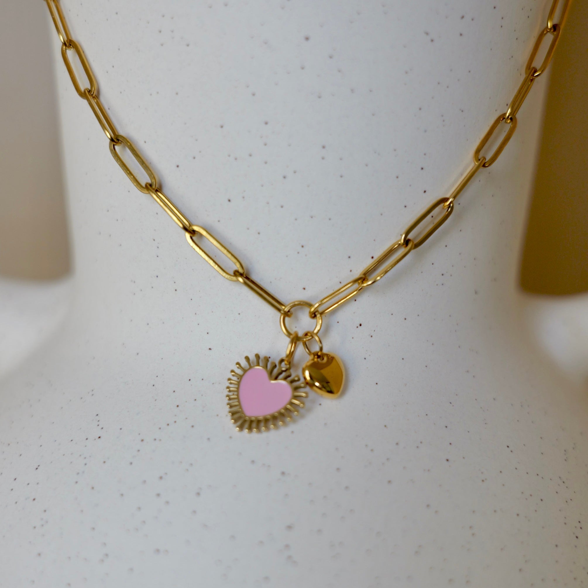 Spark of the day paper clip necklace