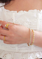 Abby Petite Hearts Stainless Steel Bangle