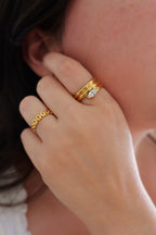 Aura Stainless Steel  Marquise Ring