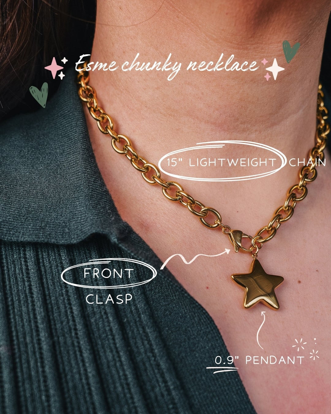 Esme Chunky Stainless Steel Chocker