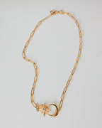Crescent Moon Paperclip Necklace Spark of the Day