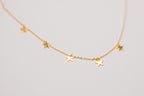Gold Mini Star Dainty Charm Necklace