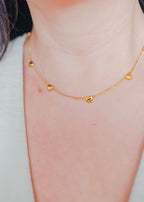 Vivre 18K Gold Plated Non-Tarnish Petite Pillow Charms Heart Necklace